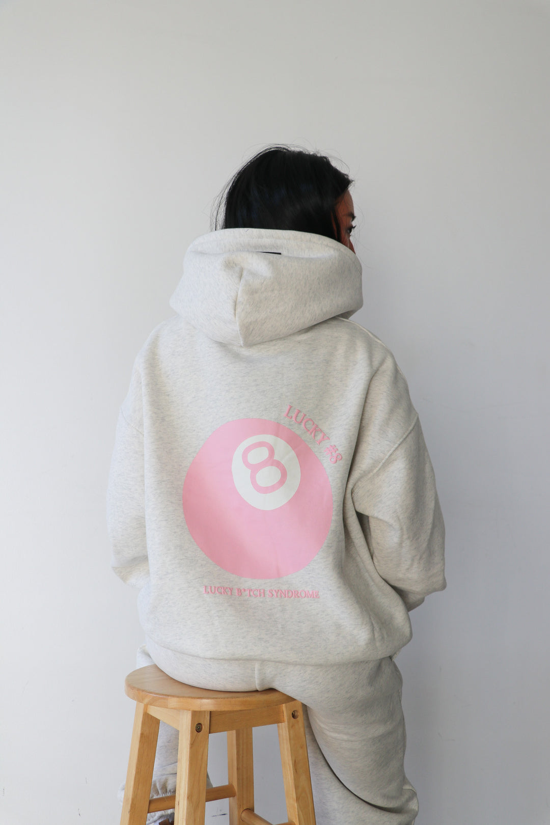 Lucky 8 Hoodie - Strawberry Milk